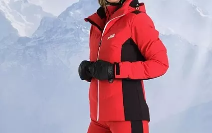 Traje de esquí mujer rojo azul Traje de esquí mujer Mono de esquí