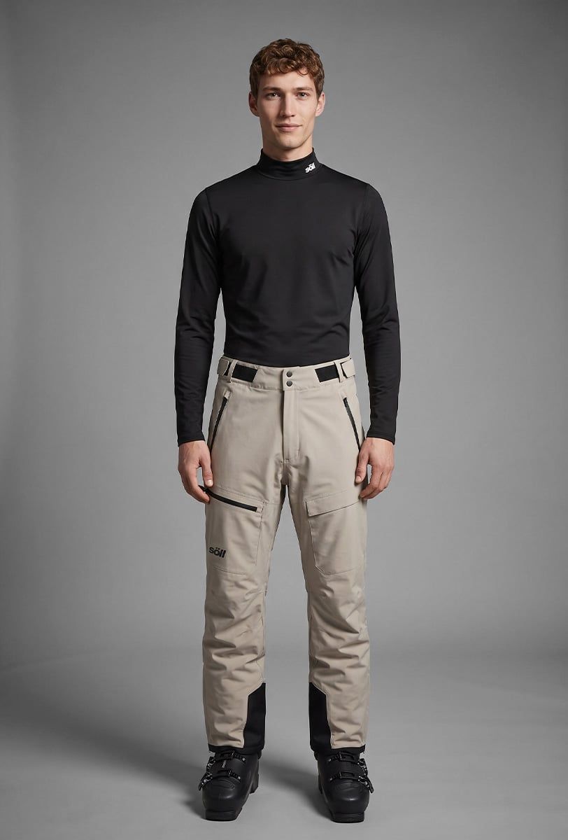 Men’s thermal ski base layer Söll TURTLENECK Black - 1