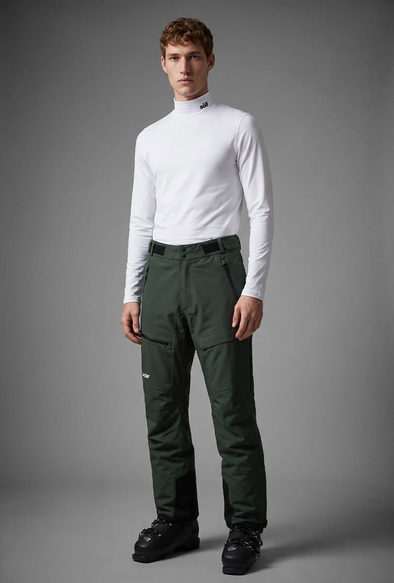 Capa base térmica de esquí para hombre Söll TURTLENECK White - 1
