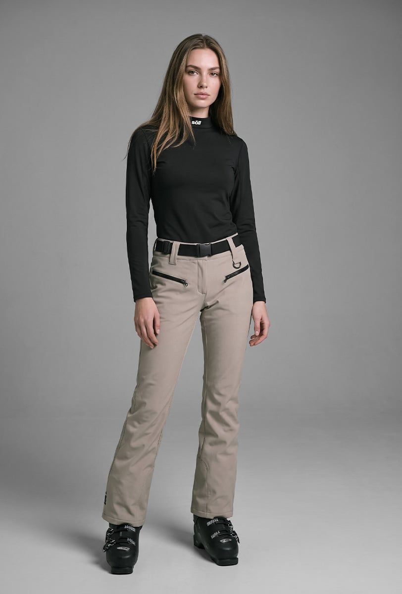 Women’s thermal ski base layer Söll TURTLENECK Black - 1