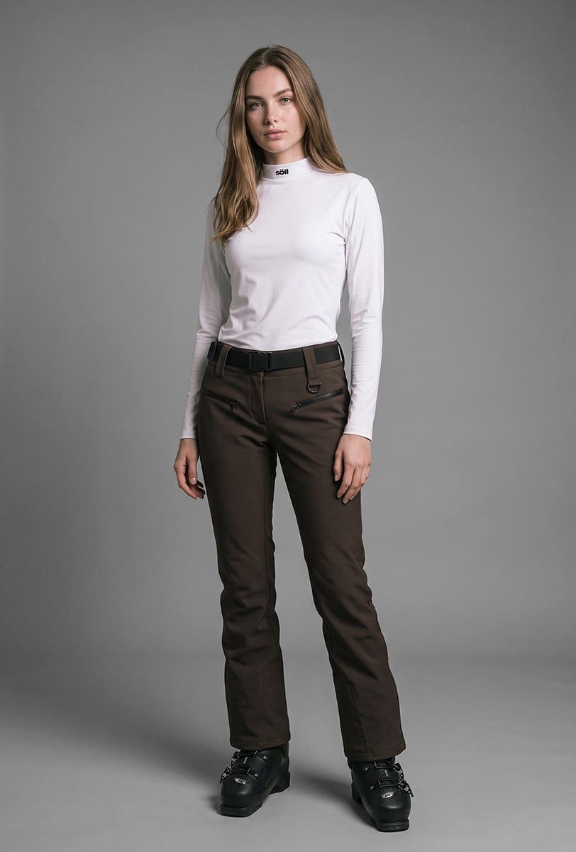 Capa base térmica de esquí para mujer Söll TURTLENECK White - 1