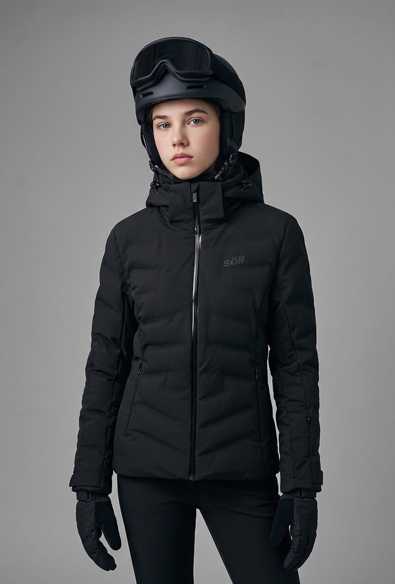Chaqueta de esquí niña Söll ABSOLUTE Black – vista frontal - 3