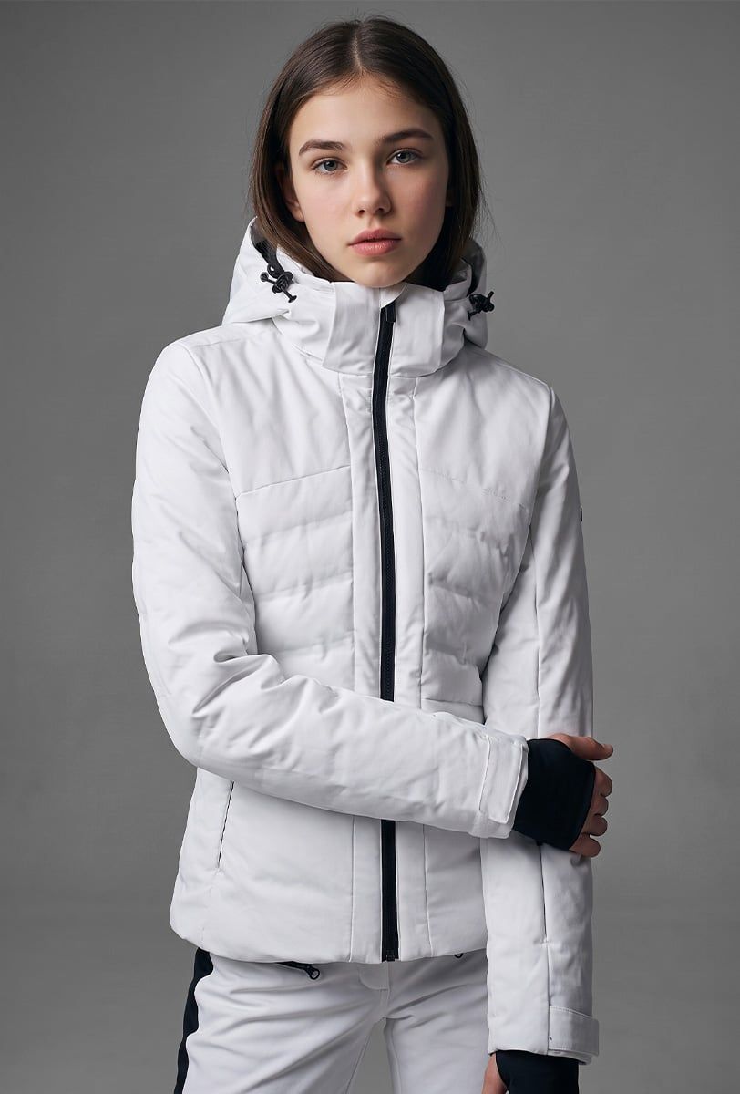 Chaqueta de esquí niña Söll MATRIX White – primer plano - 3