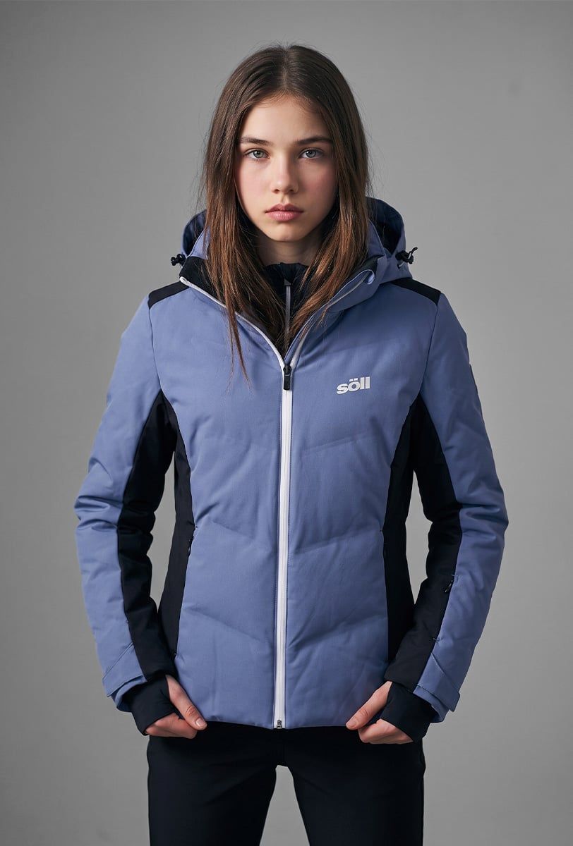 Chaqueta de esquí niña Söll MOTION Moonlight Blue – primer plano - 3
