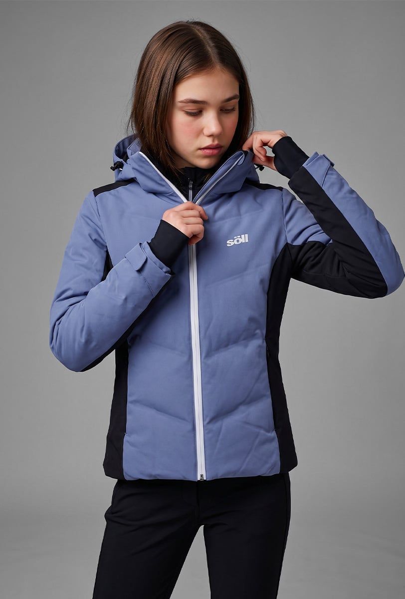 Chaqueta de esquí niña Söll MOTION Moonlight Blue – primer plano - 5