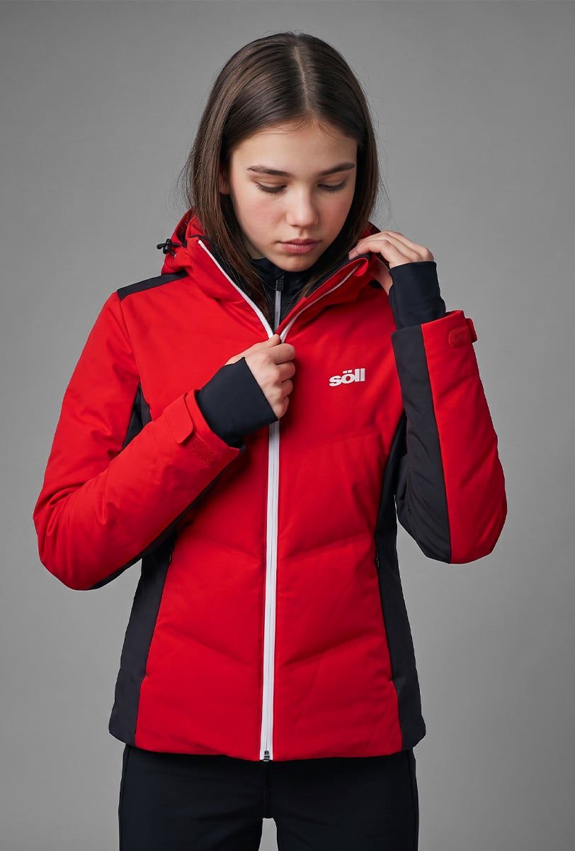 Chaqueta de esquí niña Söll MOTION Red – primer plano - 2