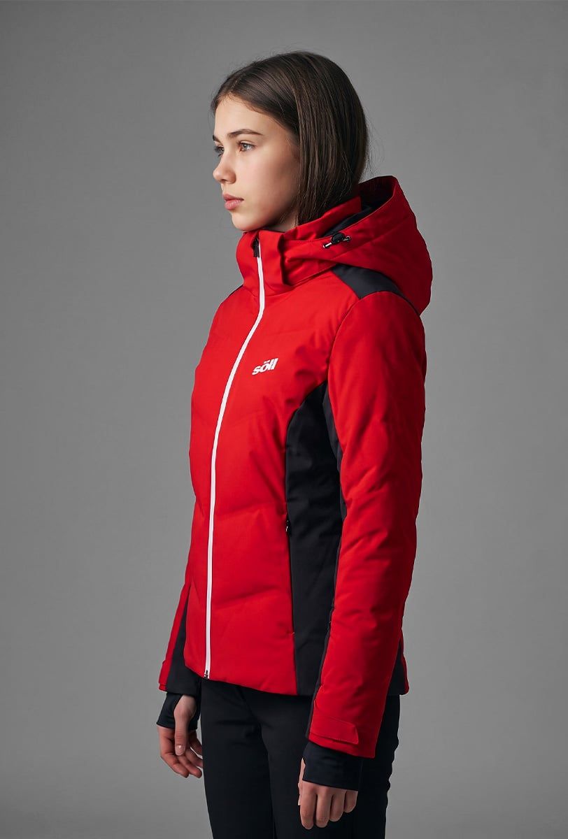 Chaqueta de esquí niña Söll MOTION Red – vista lateral - 4