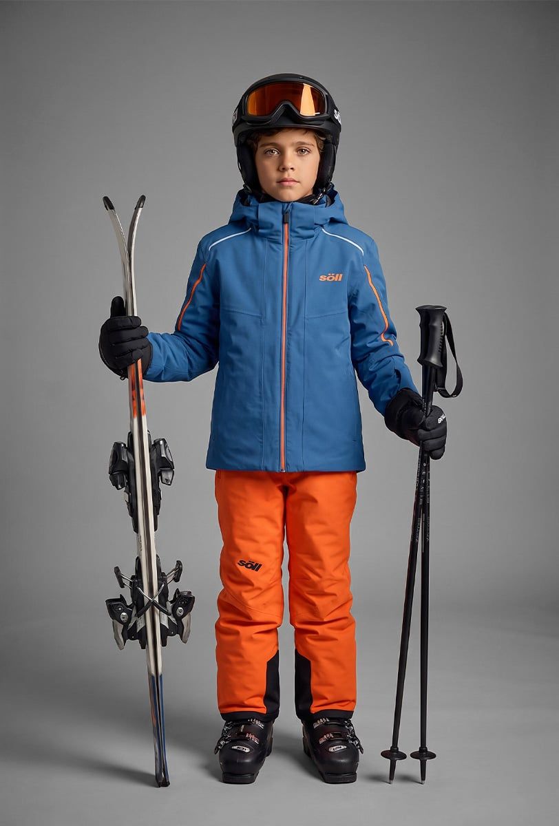 Chaqueta de esquí infantil Söll RASCH Petrol – con esquís - 2