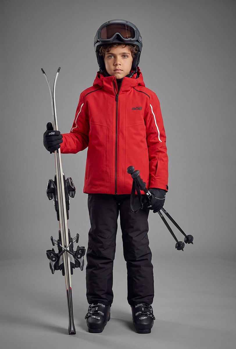 Chaqueta de esquí infantil Söll RASCH Red – con esquís - 2