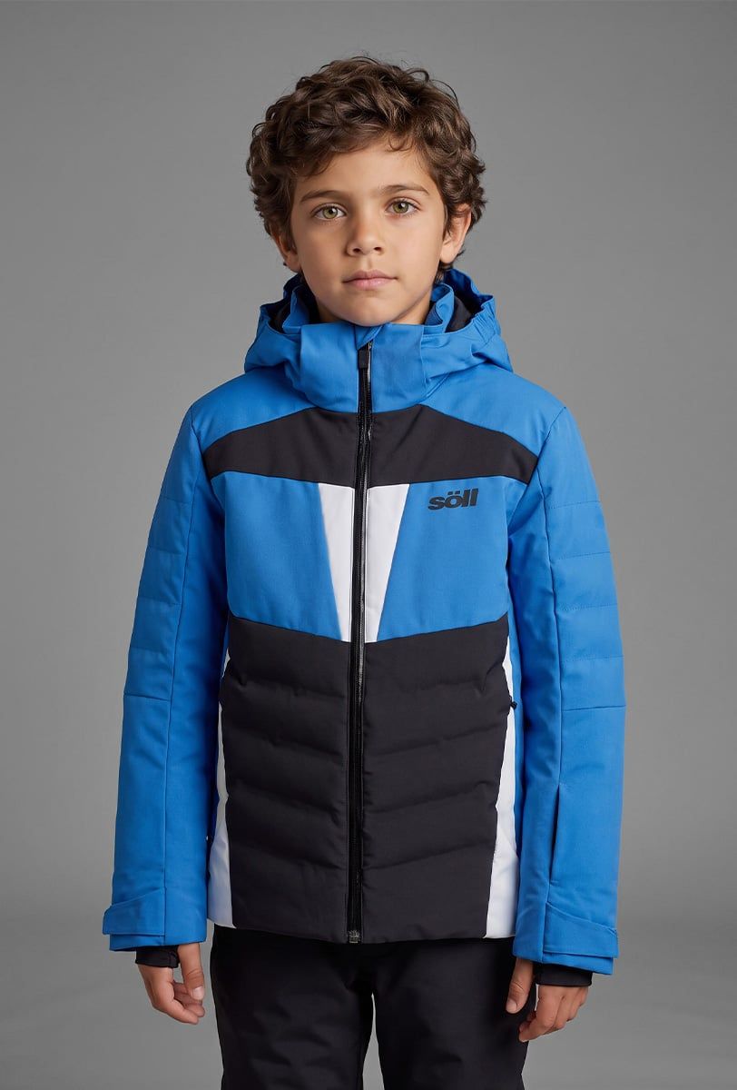 Chaqueta de esquí infantil Söll SYCLONE Blue – vista frontal - 4