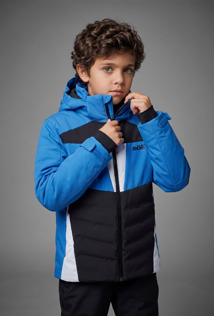 Chaqueta de esquí infantil Söll SYCLONE Blue – primer plano - 5