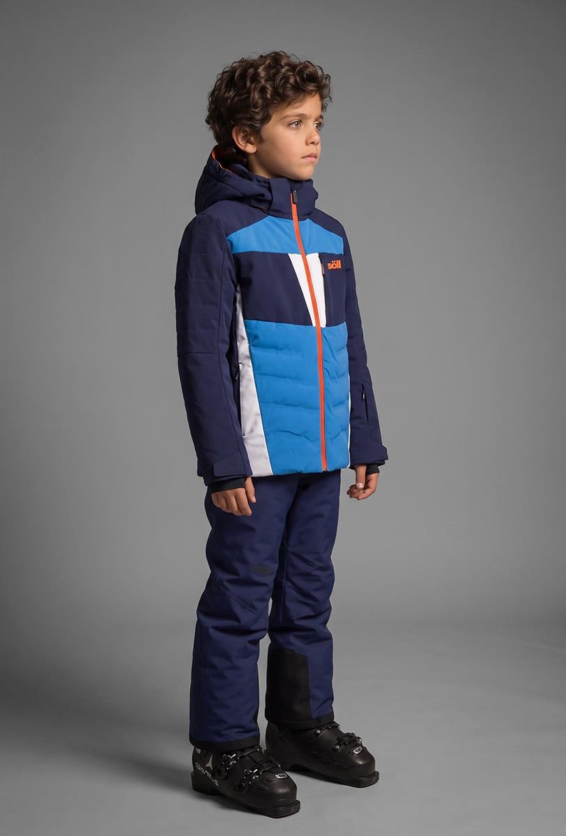 Chaqueta de esquí infantil Söll SYCLONE Navy – vista frontal - 3