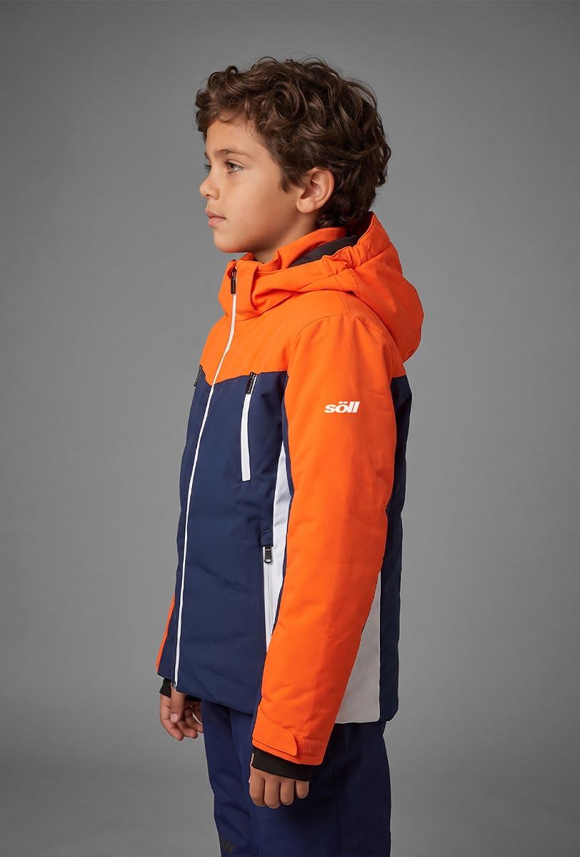 Kids’ ski jacket Söll TYPHOON II Orange – side view - 4