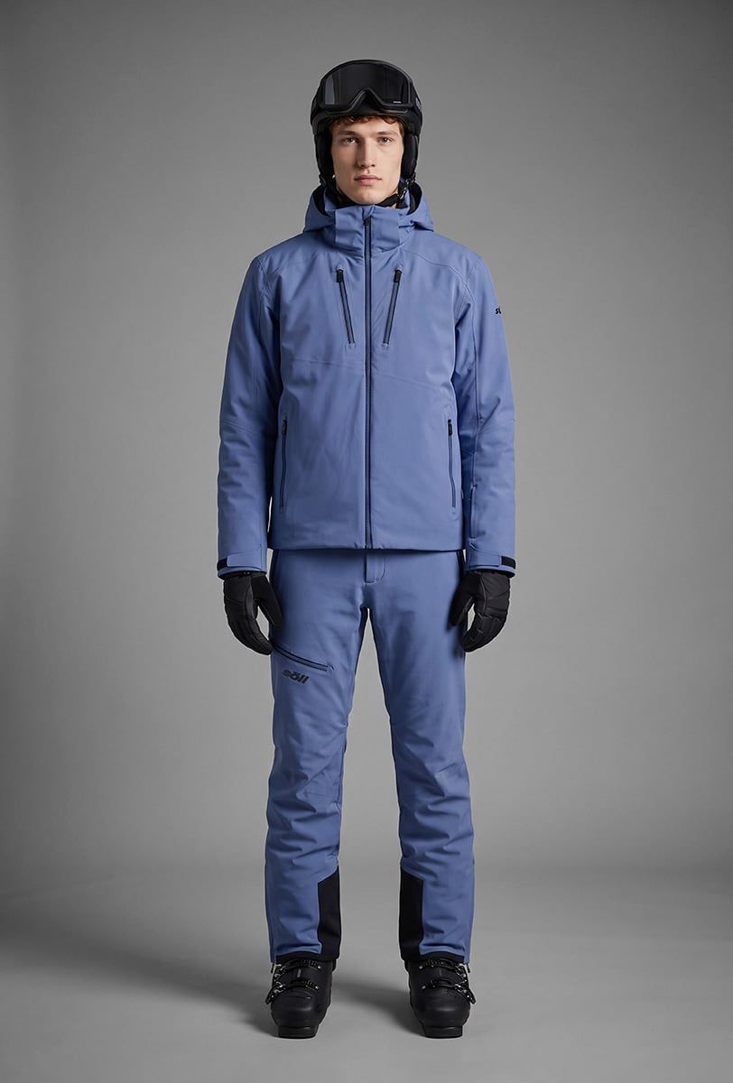 Chaqueta de esquí para hombre Söll CROSS III Moonlight Blue – primer plano - 2