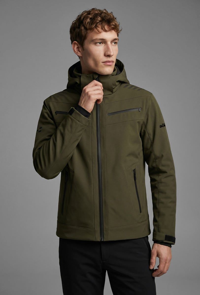 Chaqueta de esquí para hombre Söll RADIUM Dark Olive – primer plano - 5