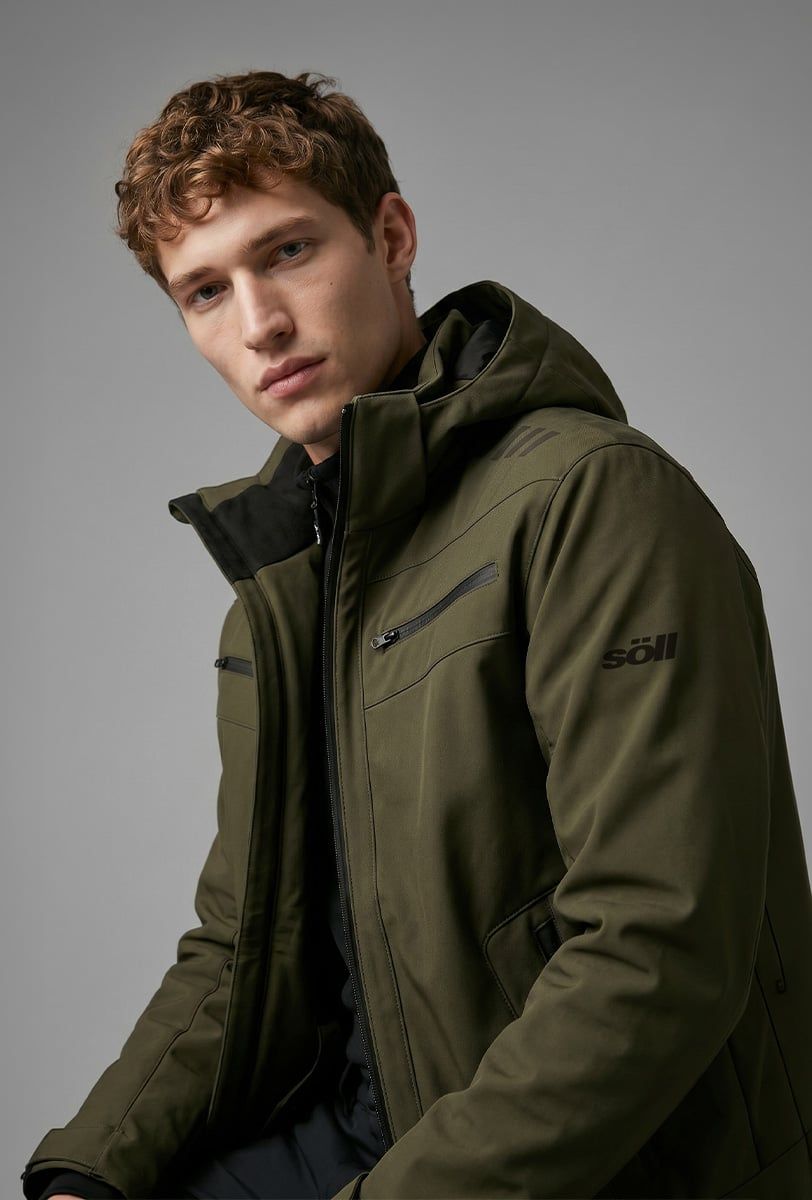 Chaqueta de esquí para hombre Söll RADIUM Dark Olive – primer plano - 6
