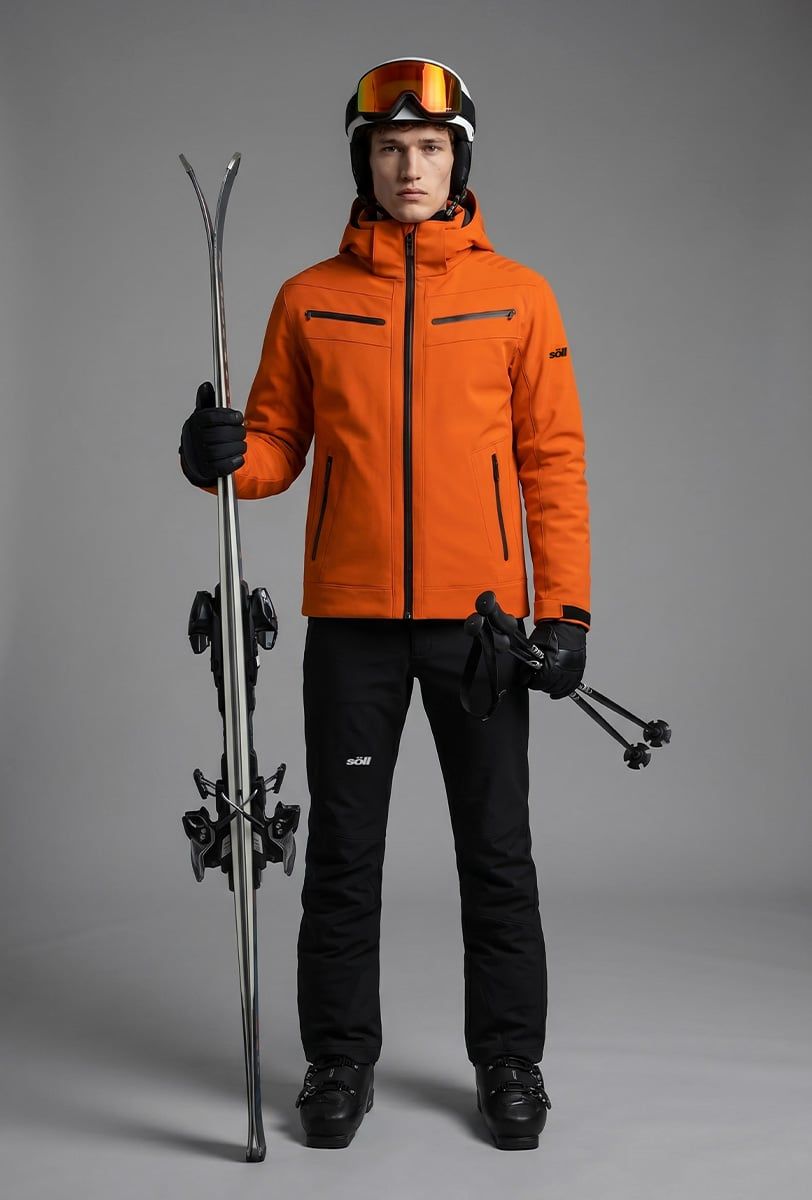 Chaqueta de esquí para hombre Söll RADIUM Gold Flame – con esquís - 5