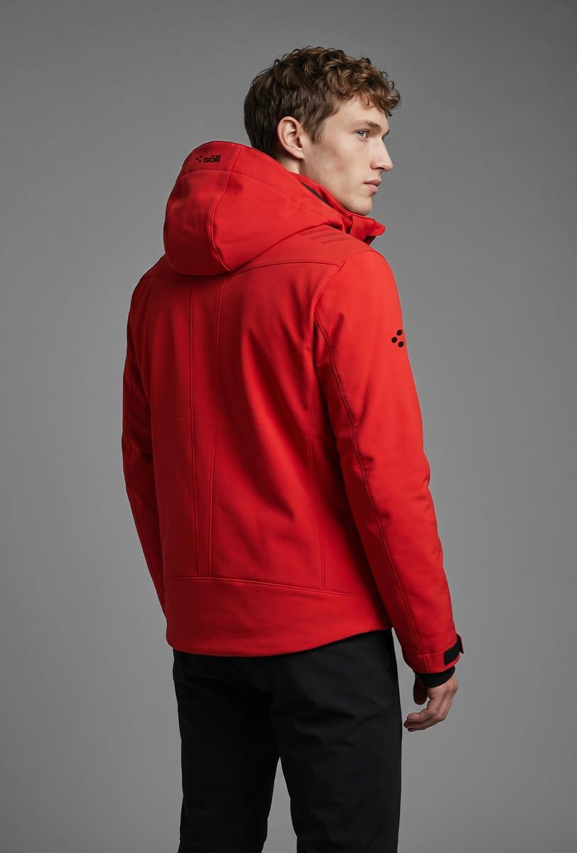 Chaqueta de esquí para hombre Söll RADIUM Red – vista trasera - 5