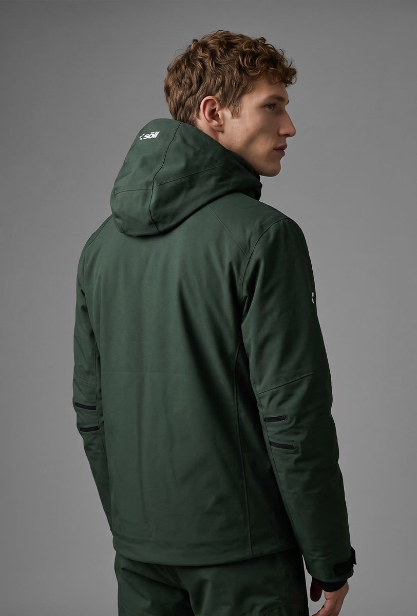Chaqueta de esquí para hombre Söll RAPTOR Deep Moss – vista trasera - 3