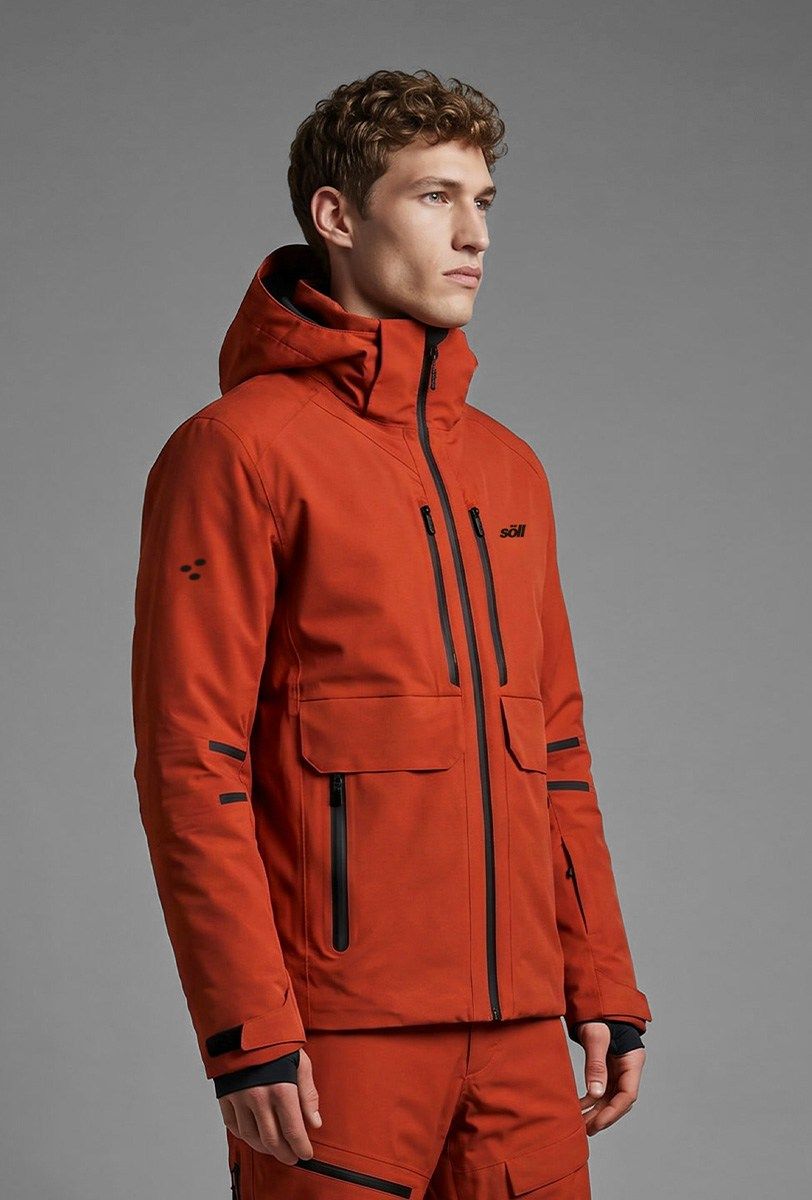 Chaqueta de esqui  para hombre so ll raptor lava red   primer plano 2 - 5