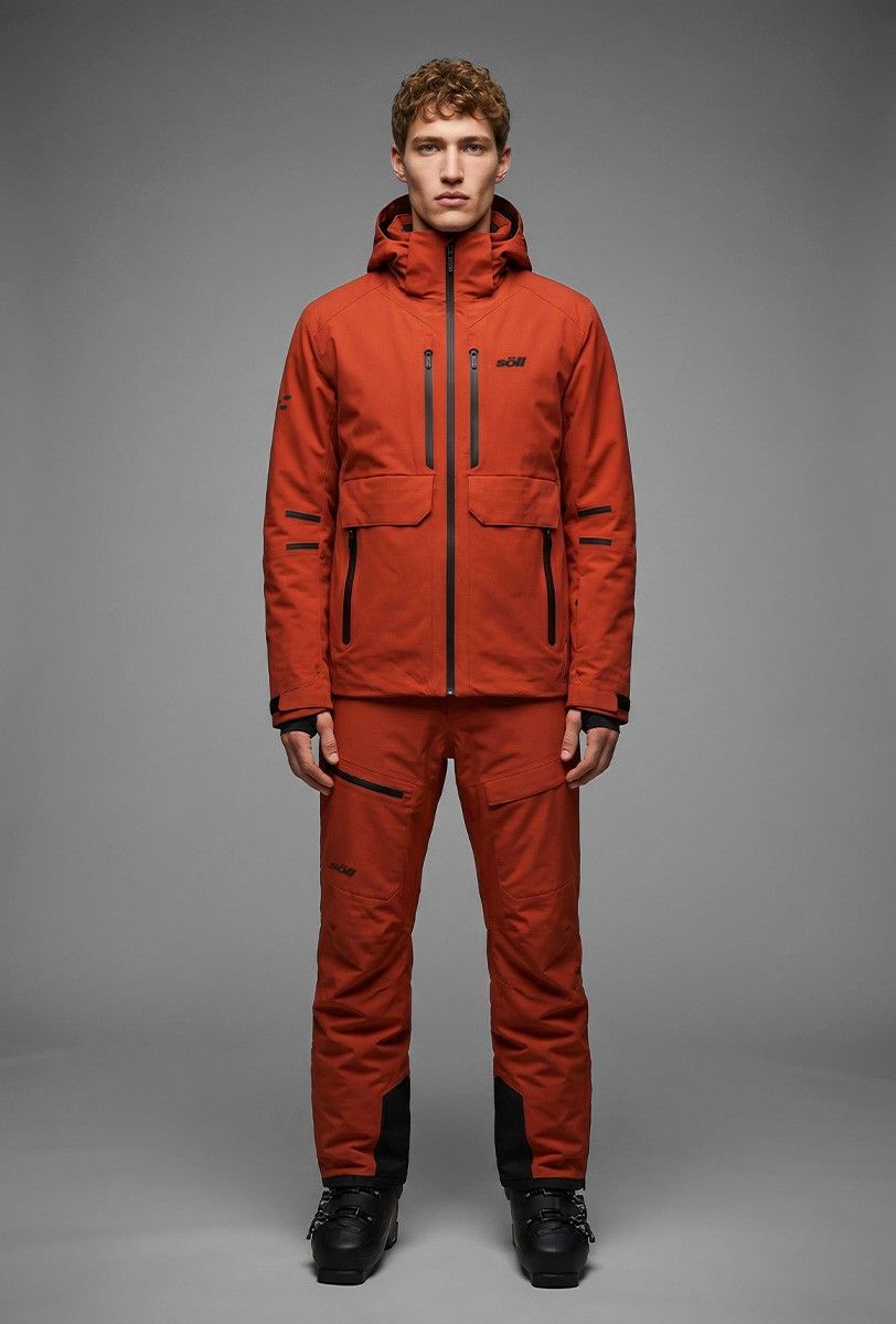 Chaqueta de esqui  para hombre so ll raptor lava red   vista frontal - 6