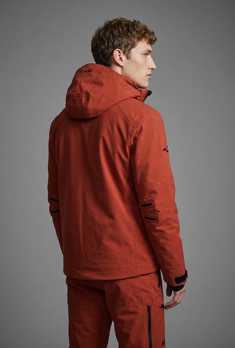 Chaqueta de esquí para hombre Söll RAPTOR Lava Red – vista trasera - 2