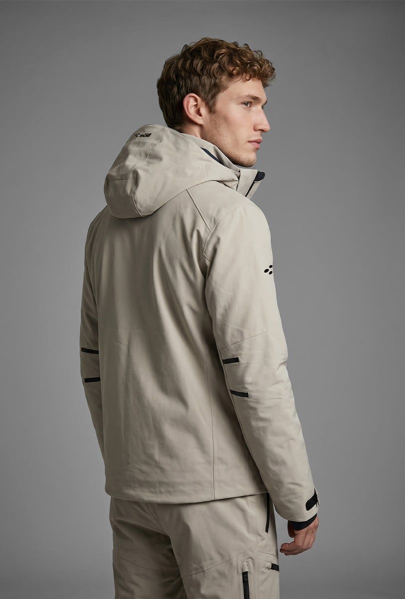 Chaqueta de esquí para hombre Söll RAPTOR Sand – vista trasera - 6