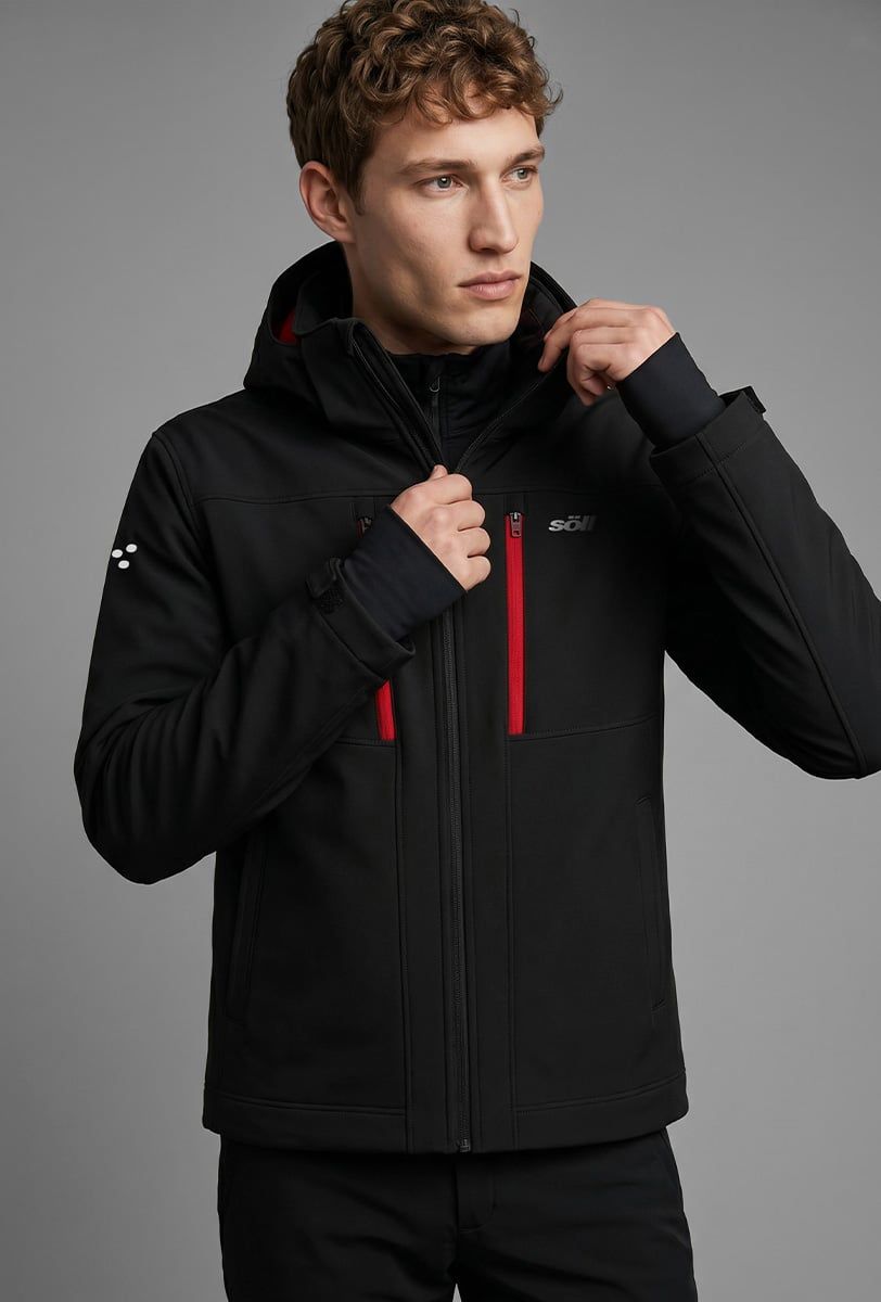 Chaqueta de esquí para hombre Söll STORM Caviar Black - 1
