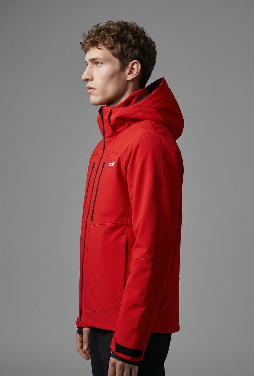 Chaqueta de esquí para hombre Söll STORM Red – primer plano - 2
