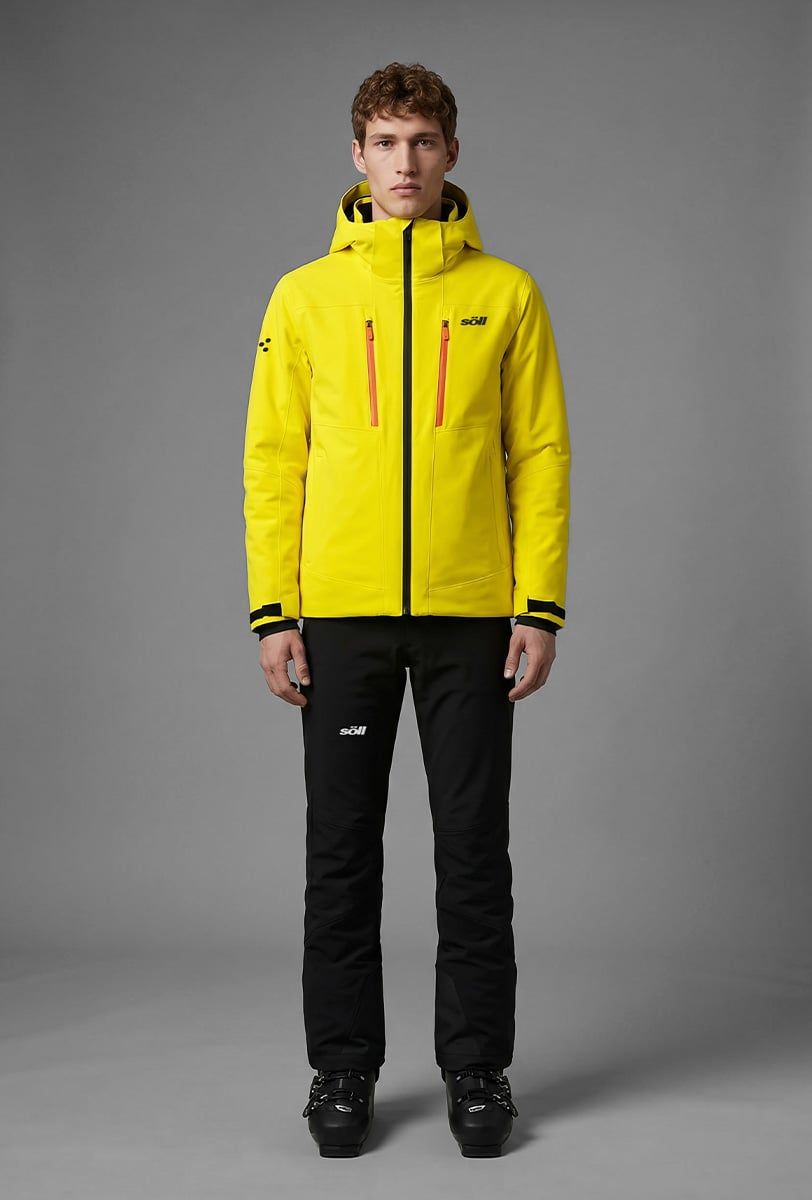 Chaqueta de esquí para hombre Söll STORM Yellow – detalle 4 - 6