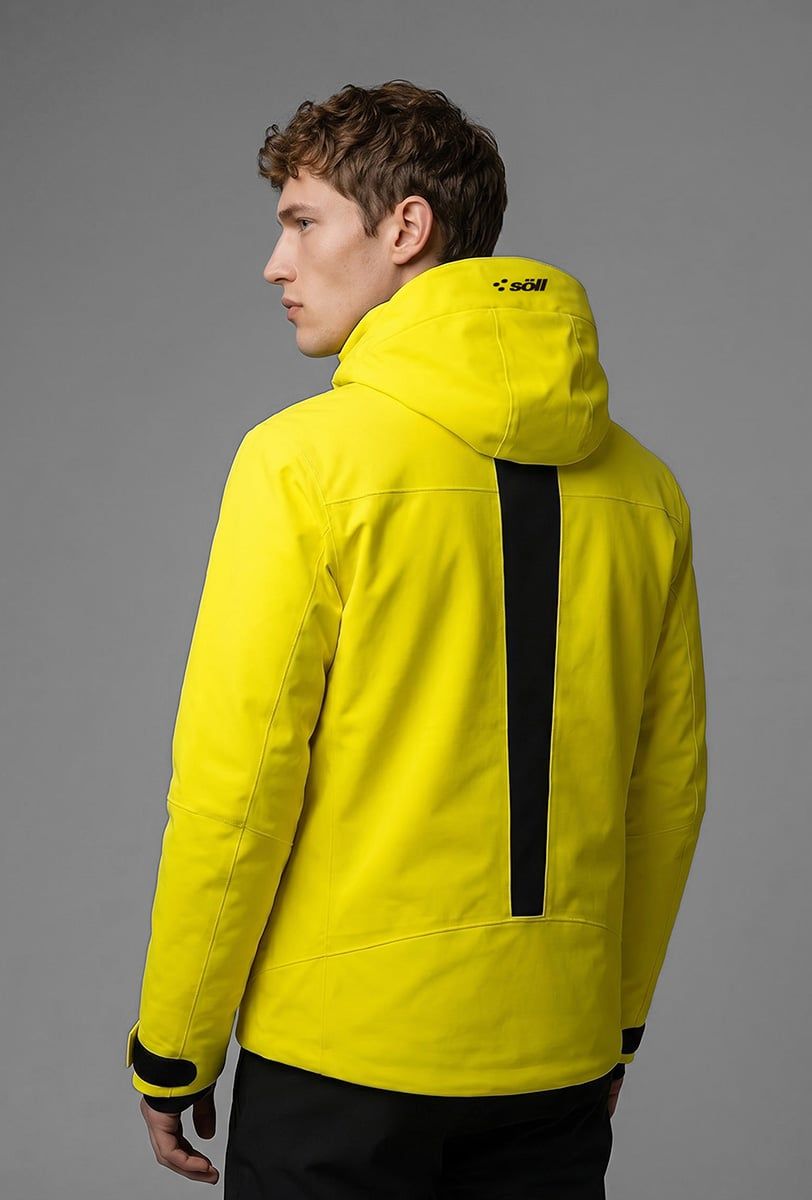 Chaqueta de esquí para hombre Söll STORM Yellow – detalle 3 - 5