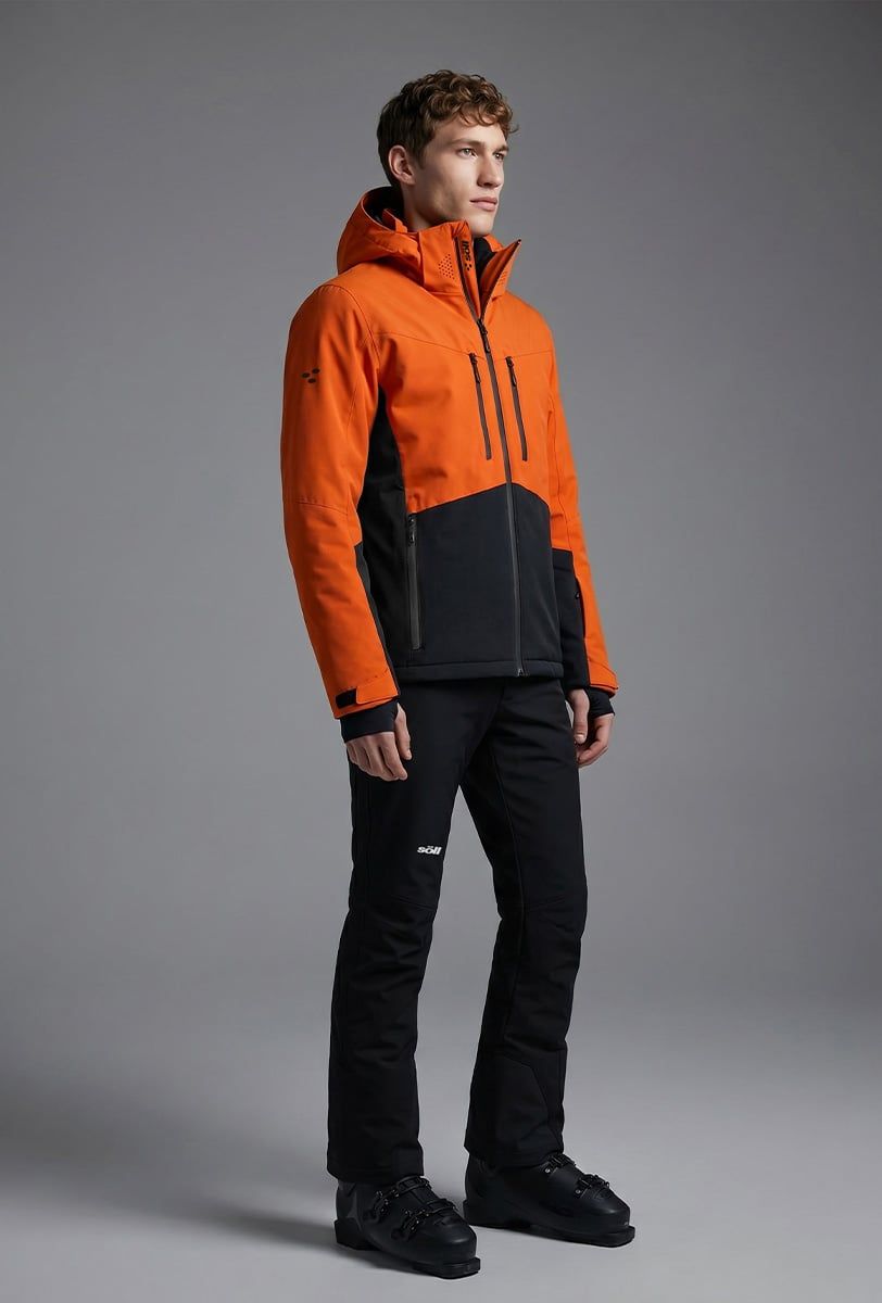 Chaqueta de esquí para hombre Söll SUMMIT Gold Flame – vista frontal - 4