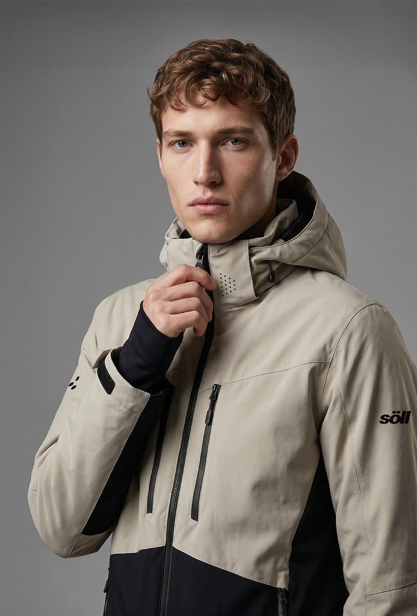 Chaqueta de esquí para hombre Söll SUMMIT Sand – primer plano - 7