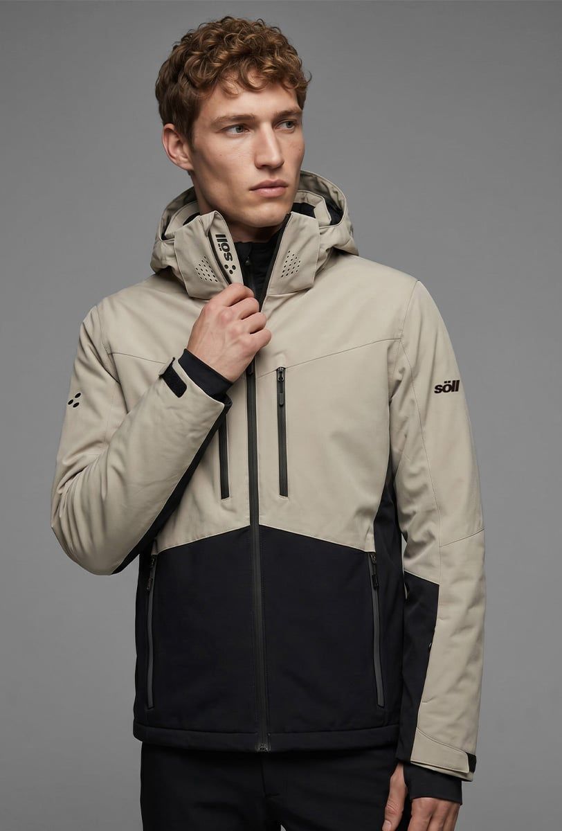 Chaqueta de esquí para hombre Söll SUMMIT Sand – primer plano - 8