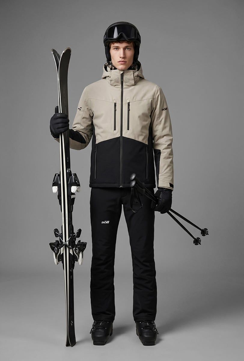 Chaqueta de esquí para hombre Söll SUMMIT Sand – con esquís - 2