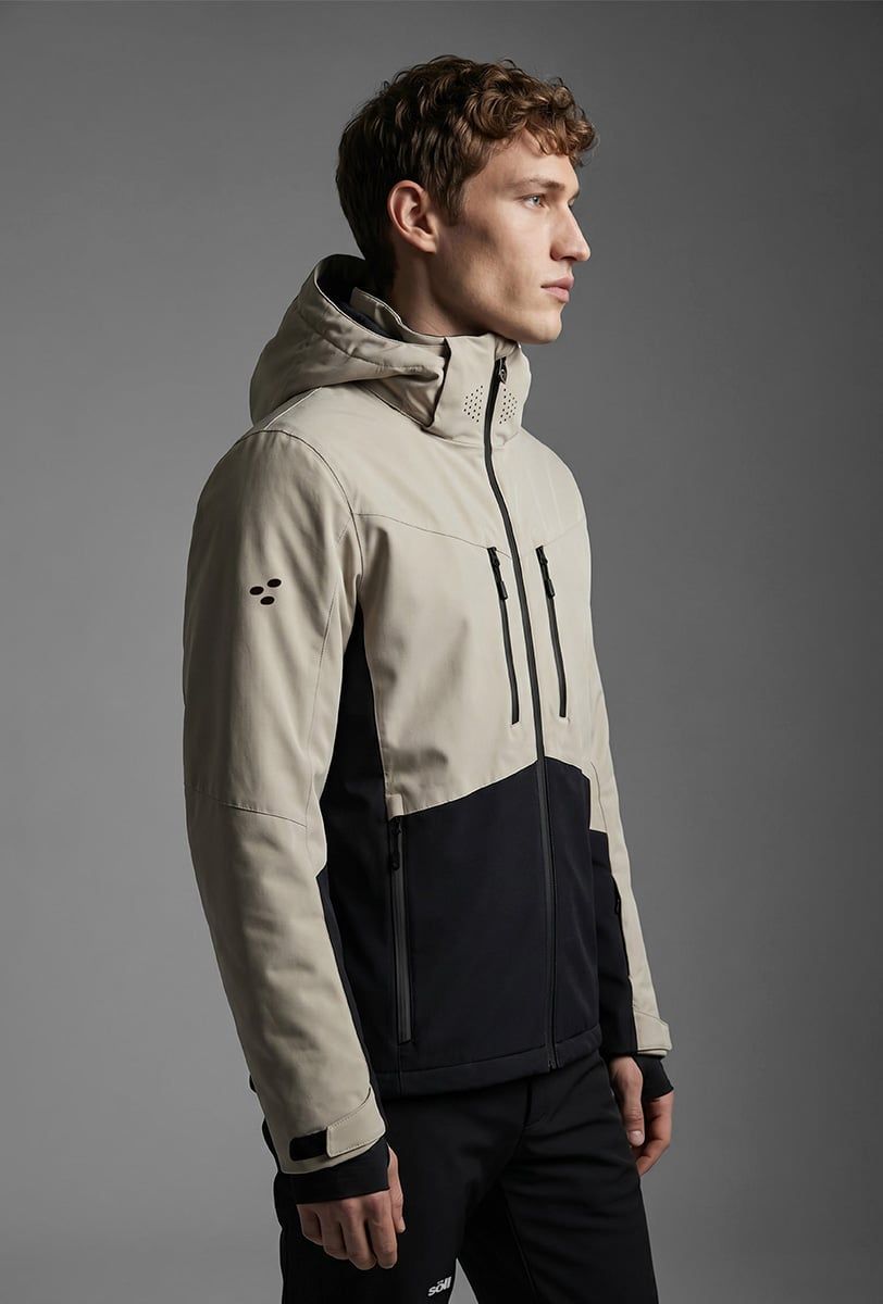 Chaqueta de esquí para hombre Söll SUMMIT Sand – vista lateral - 4