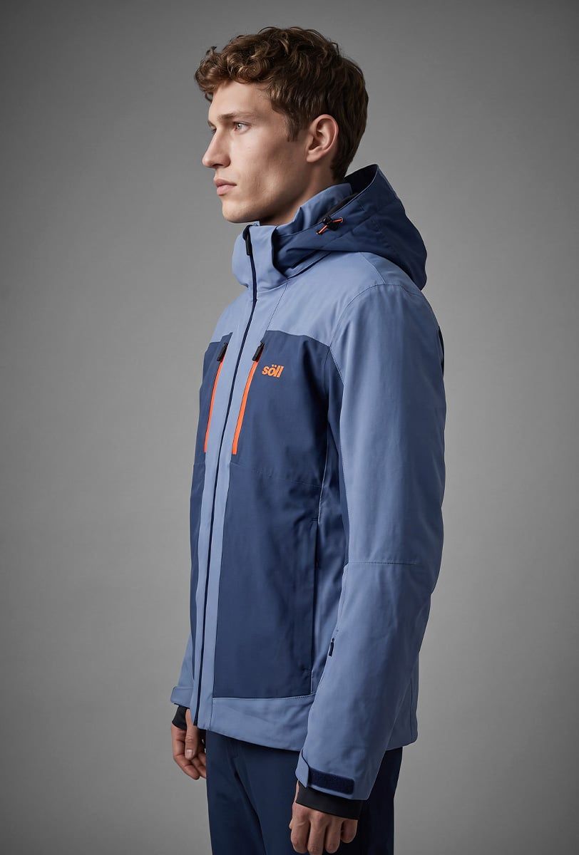 Chaqueta de esquí para hombre Söll SYCLONE Navy – primer plano - 2