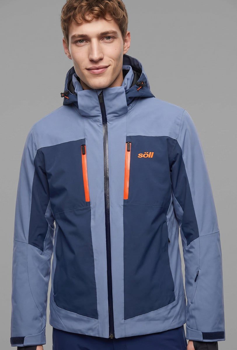 Chaqueta de esquí para hombre Söll SYCLONE Navy – detalle - 3