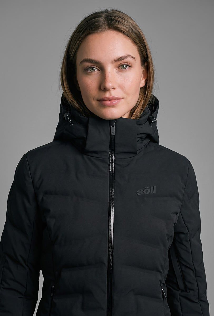Chaqueta de esquí mujer Söll ABSOLUTE Black – primer plano - 2