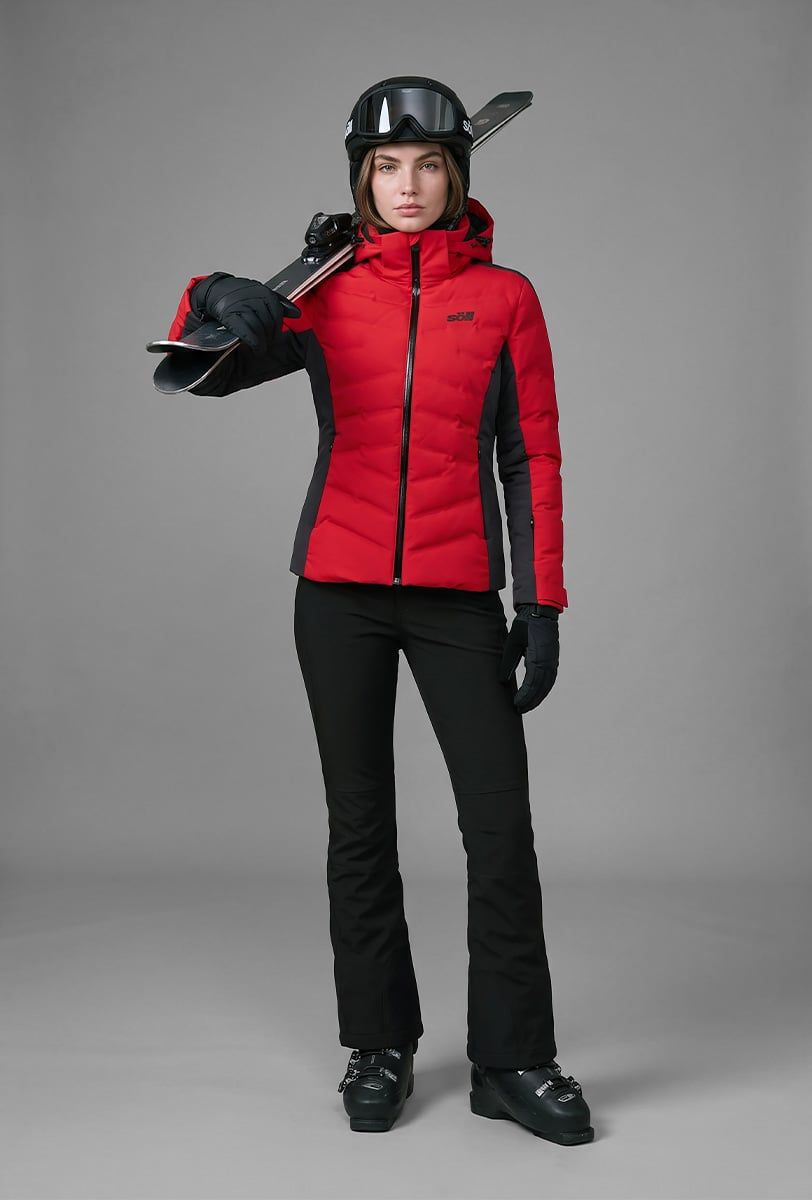 Chaqueta de esquí mujer Söll ABSOLUTE Red - 1