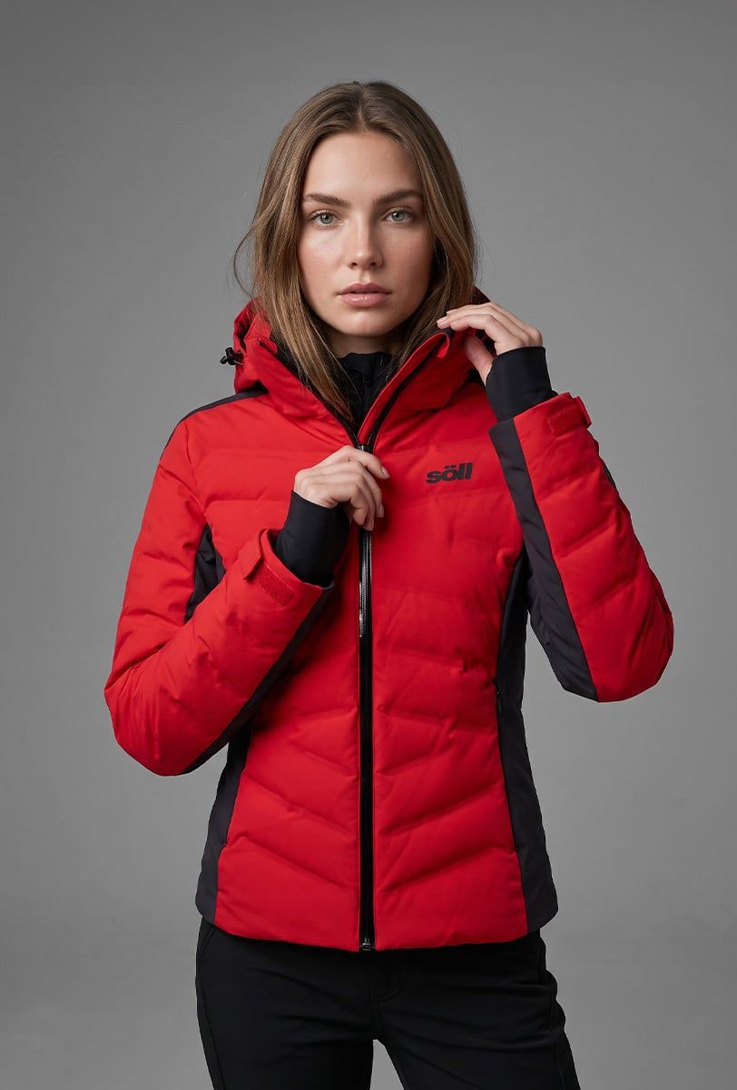 Chaqueta de esquí mujer Söll ABSOLUTE Red – primer plano - 2
