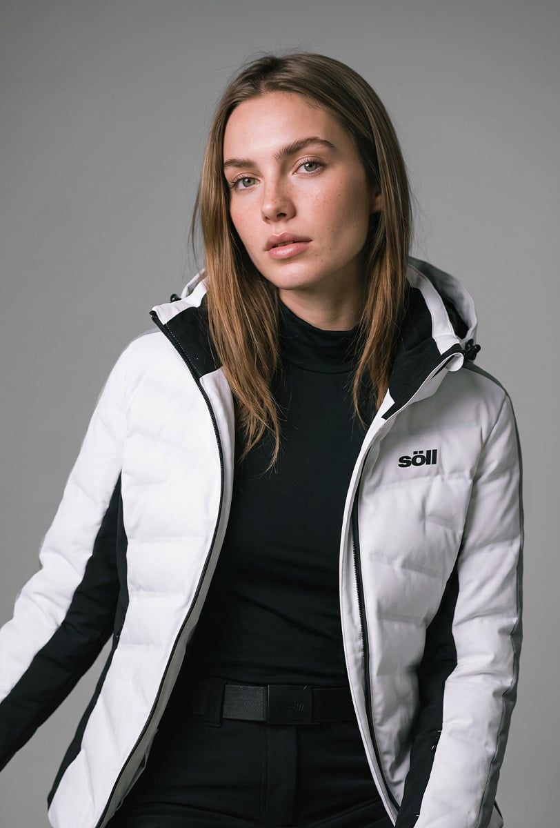 Chaqueta de esquí mujer Söll ABSOLUTE White – primer plano - 2