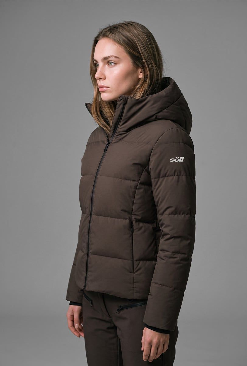Chaqueta de esquí para mujer Söll AURA Chocolate – vista lateral - 6