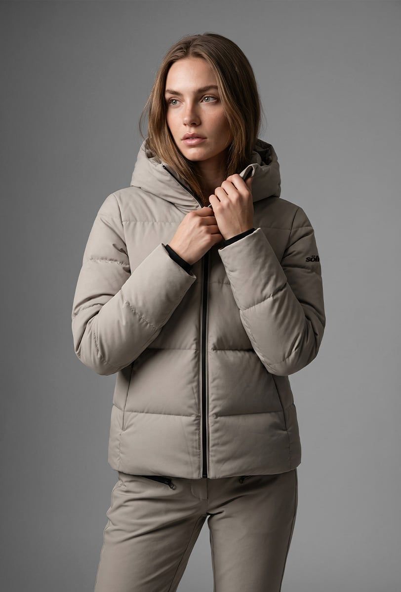 Chaqueta de esquí para mujer Söll AURA Sand – primer plano - 2
