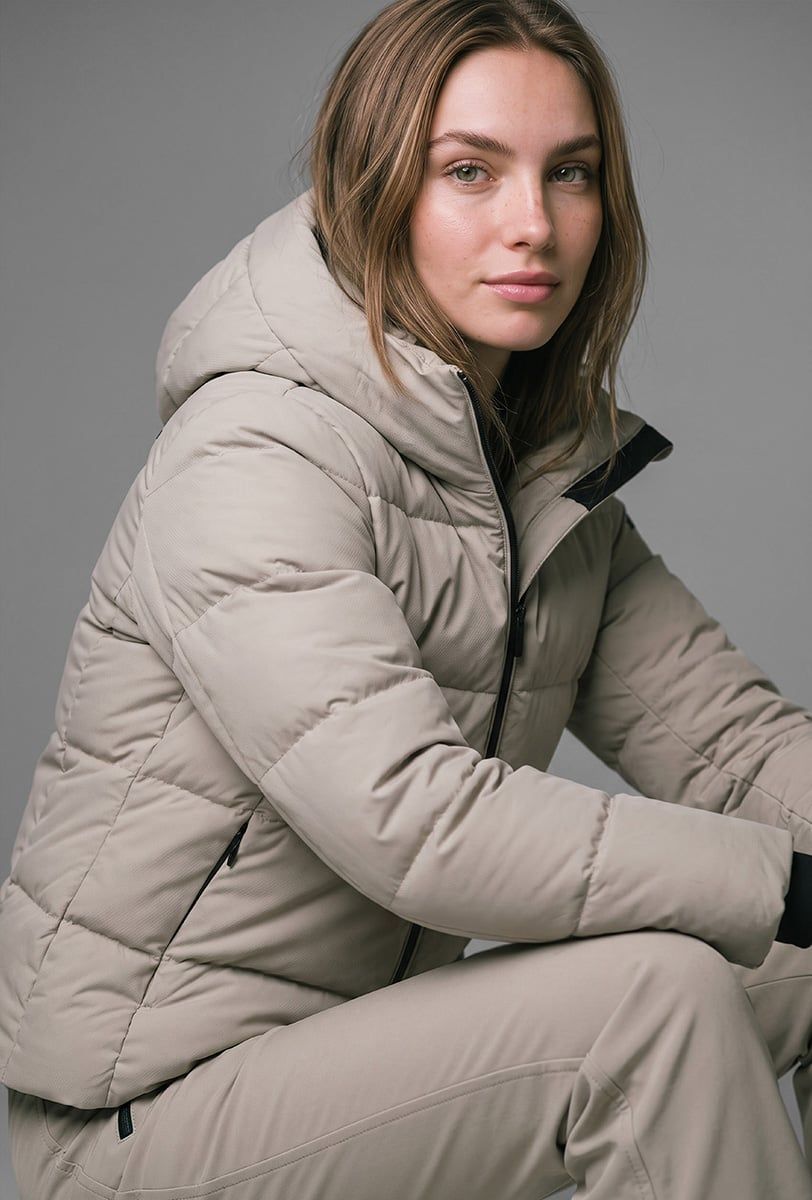 Chaqueta de esquí para mujer Söll AURA Sand – primer plano - 4