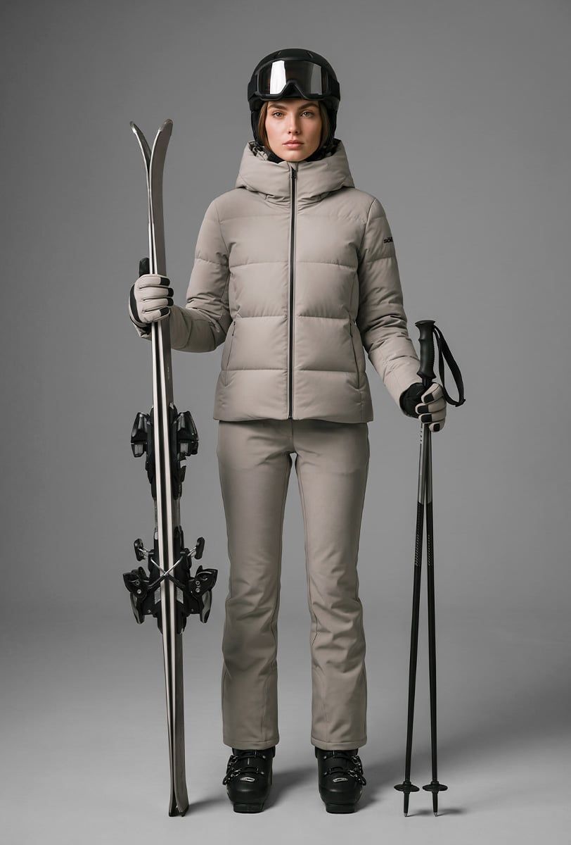 Chaqueta de esquí para mujer Söll AURA Sand – con esquís - 5
