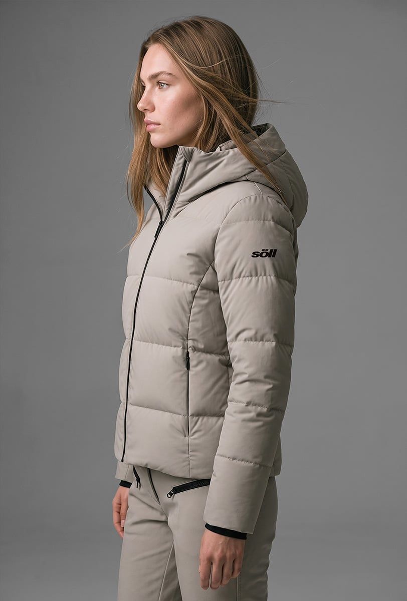 Chaqueta de esquí para mujer Söll AURA Sand – vista lateral - 6