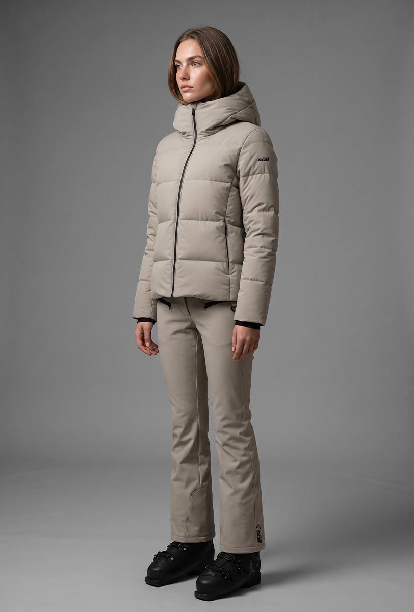 Chaqueta de esquí para mujer Söll AURA Sand – vista frontal - 9