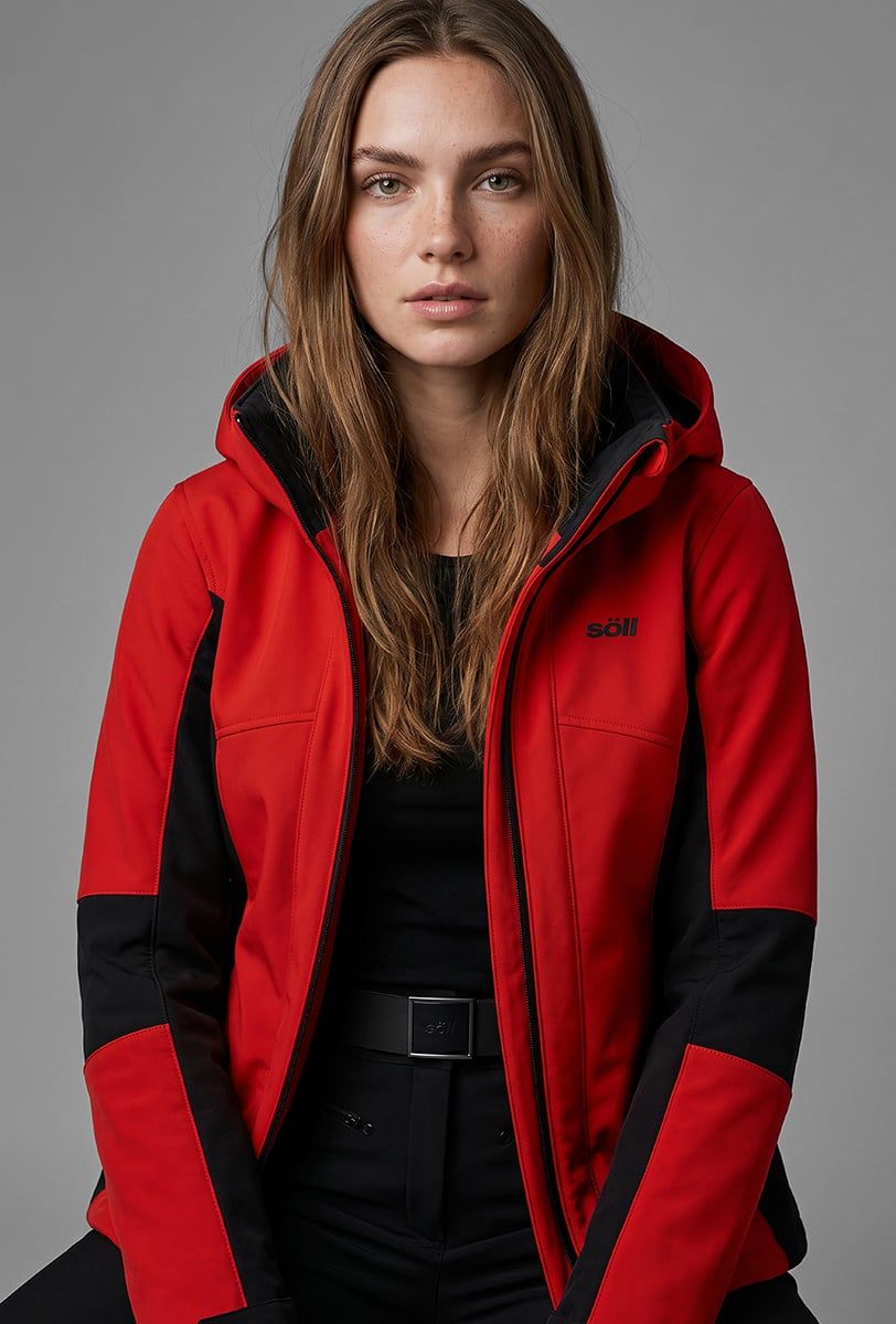 Chaqueta de esquí para mujer Söll LOLA Red – primer plano - 2