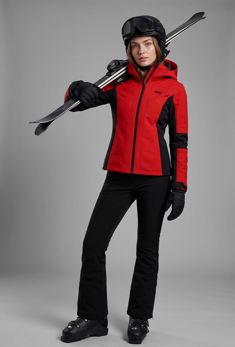 Chaqueta de esquí para mujer Söll LOLA Red – con esquís - 6